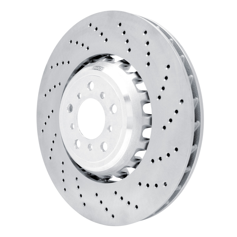 BMW M5 Brake Rotor (1) - Left Front - R1 Concepts - Drilled Carbon Alloy GeoMET - `12-`19